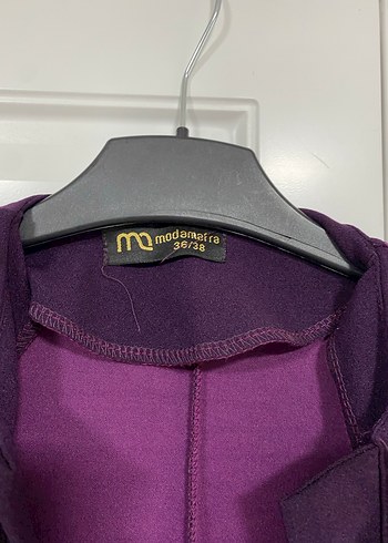 Mor Uzun Kollu Kadın Modern Klasik Uzun Elbise - Görsel 3