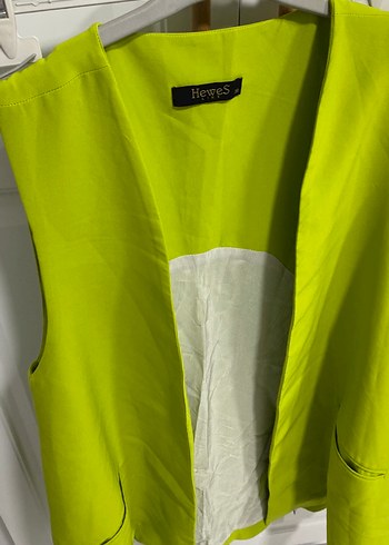 Düğmeli Yeşil Midi Kadın Yelek - Görsel 2