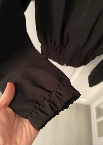 Kemerli Siyah Kadın Ceket - Görsel 4