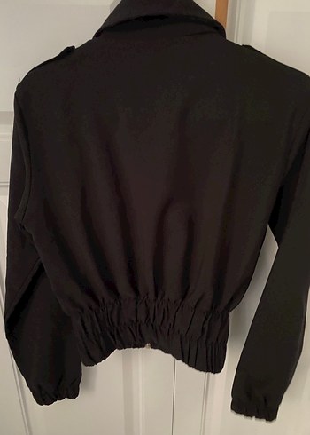 Kemerli Siyah Kadın Ceket - Görsel 9