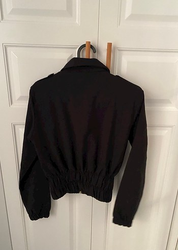 Kemerli Siyah Kadın Ceket - Görsel 10