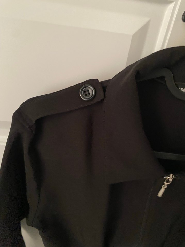 Kemerli Siyah Kadın Ceket - Görsel 5