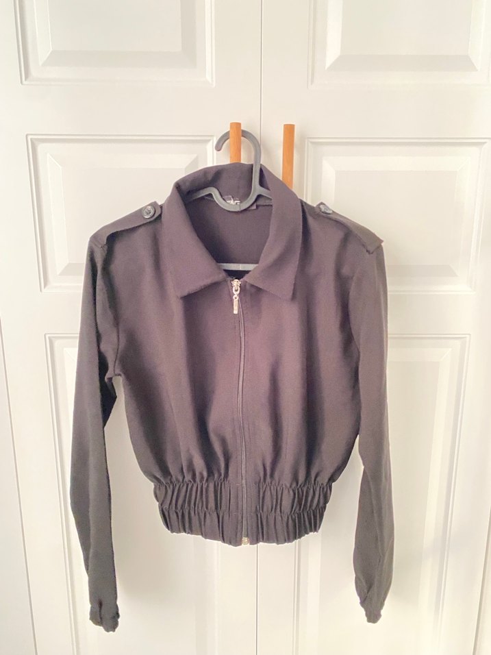 Kemerli Siyah Kadın Ceket - Görsel 2