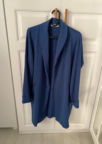 Mavi Uzun Kollu Kadın Ceket - Görsel 3