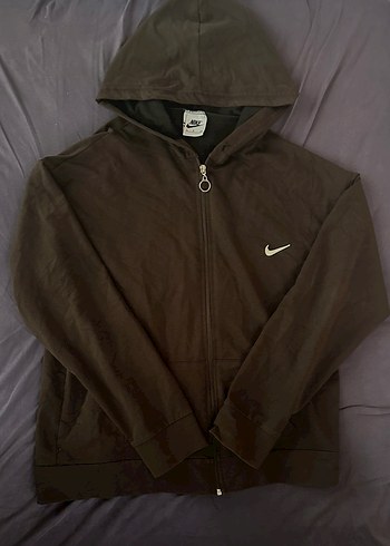 Nike Kahverengi Kapusonlu Spor Ceket