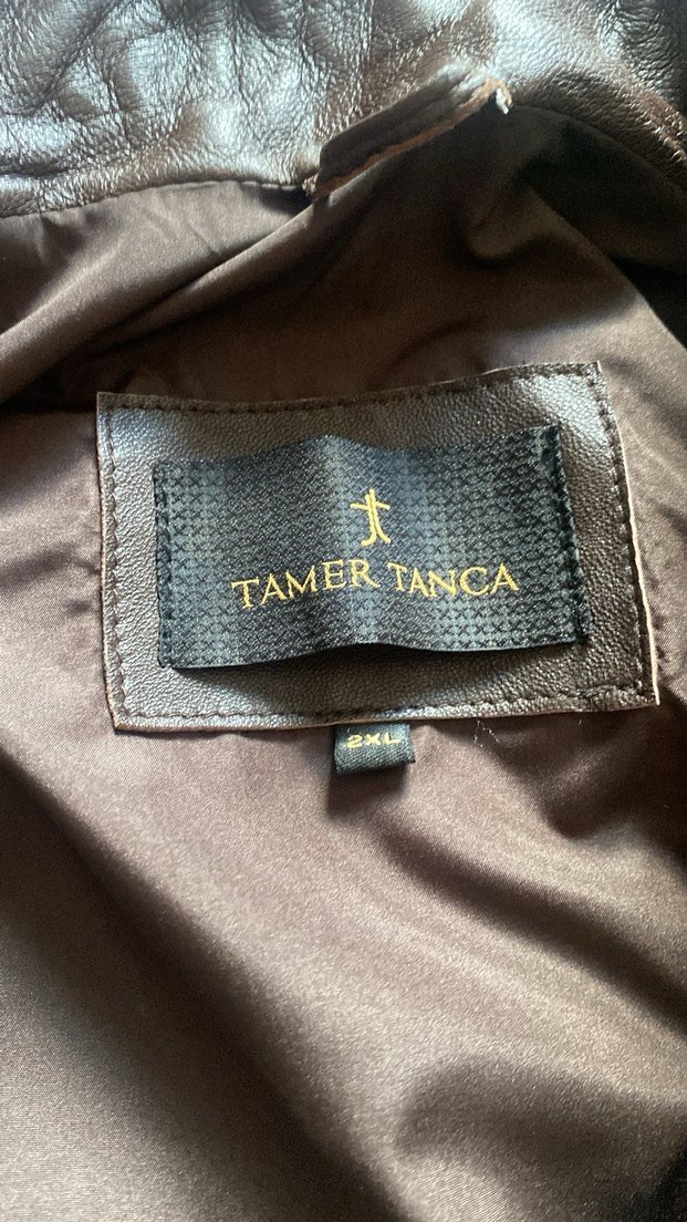 Kahverengi Deri Biker Ceket - Görsel 2