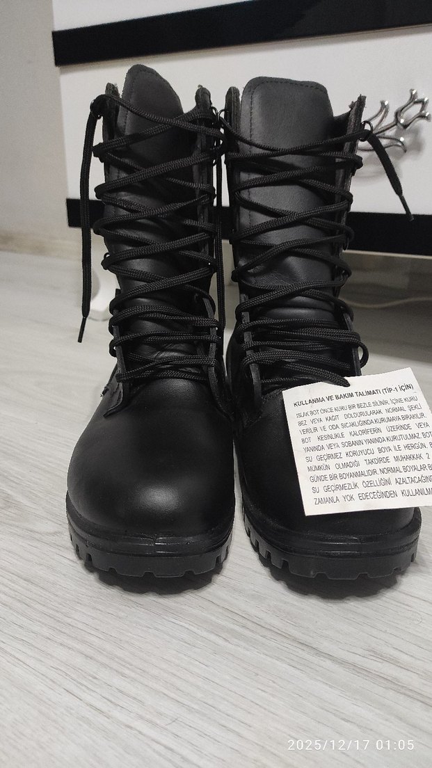 YDS SIFIR Siyah Kamuflaj Lastik Erkek Bot - Görsel 2