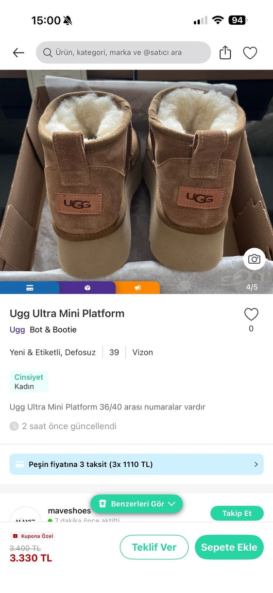 Kahverengi Süet Kadın Botları - Görsel 5