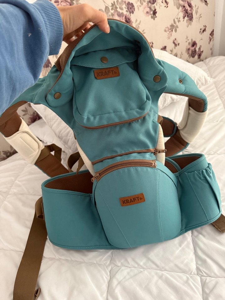 Kraft Hold 8 in 1 Turkuaz Bebek Kanguru - Görsel 2