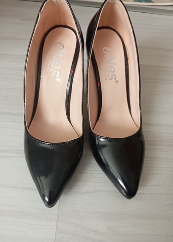 Siyah Parlak Stiletto Kadın Ayakkabı - Görsel 2