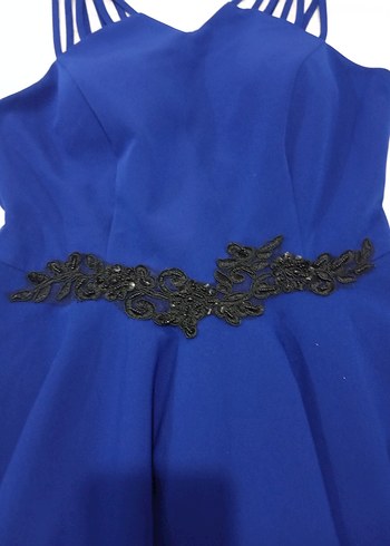 Lacive Askılı Abiye Elbise - Görsel 3