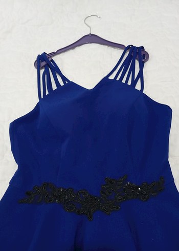 Lacive Askılı Abiye Elbise - Görsel 2