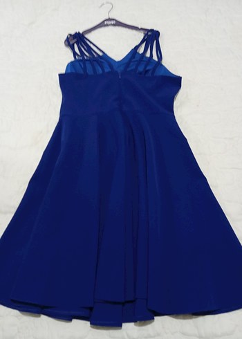 Lacive Askılı Abiye Elbise - Görsel 5