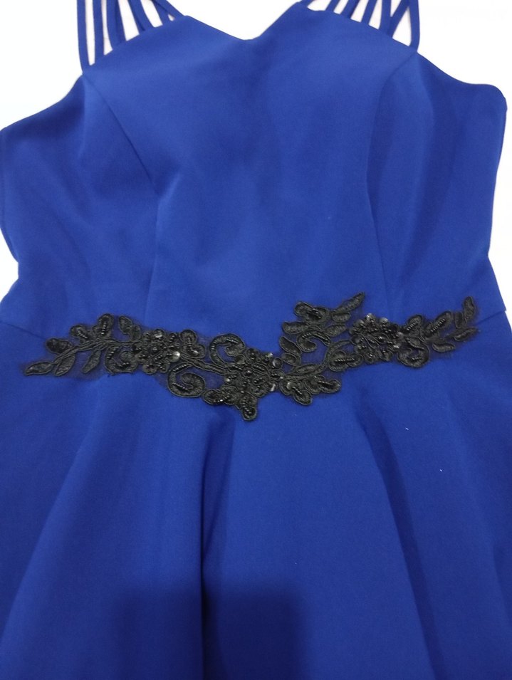 Lacive Askılı Abiye Elbise - Görsel 3