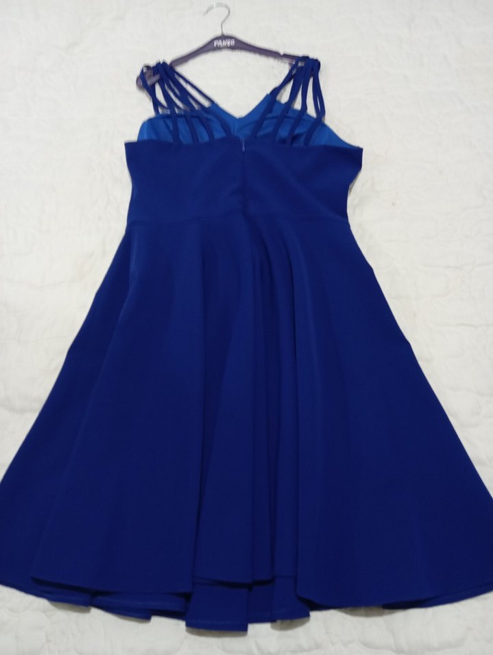 Lacive Askılı Abiye Elbise - Görsel 5