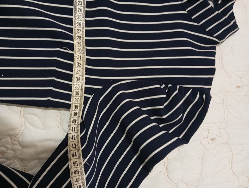 Uzun Kollu Çizgili Kadın Bluz - Görsel 5