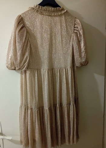 altın rengi elbise - Görsel 6