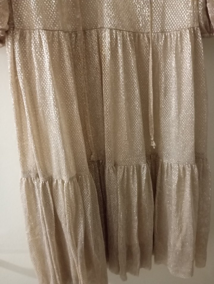 altın rengi elbise - Görsel 5