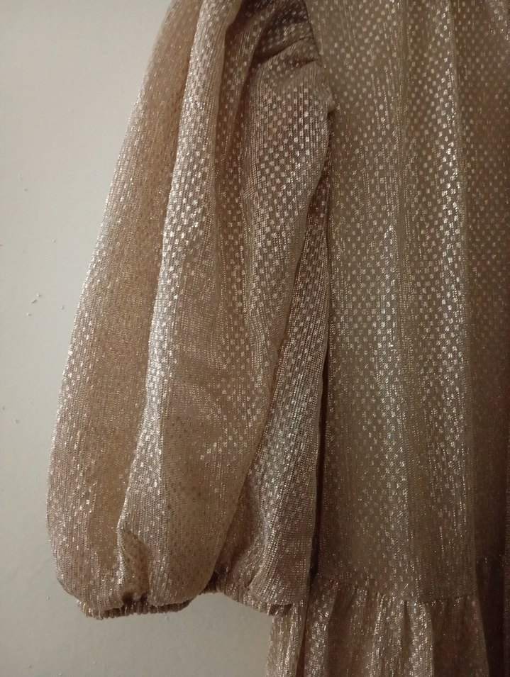 altın rengi elbise - Görsel 3