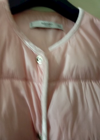 Düğmeli Pembe Kadın Midi Mont - Görsel 5