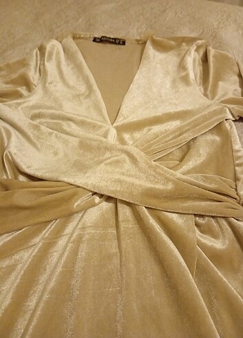 Kadife elbise - Görsel 4