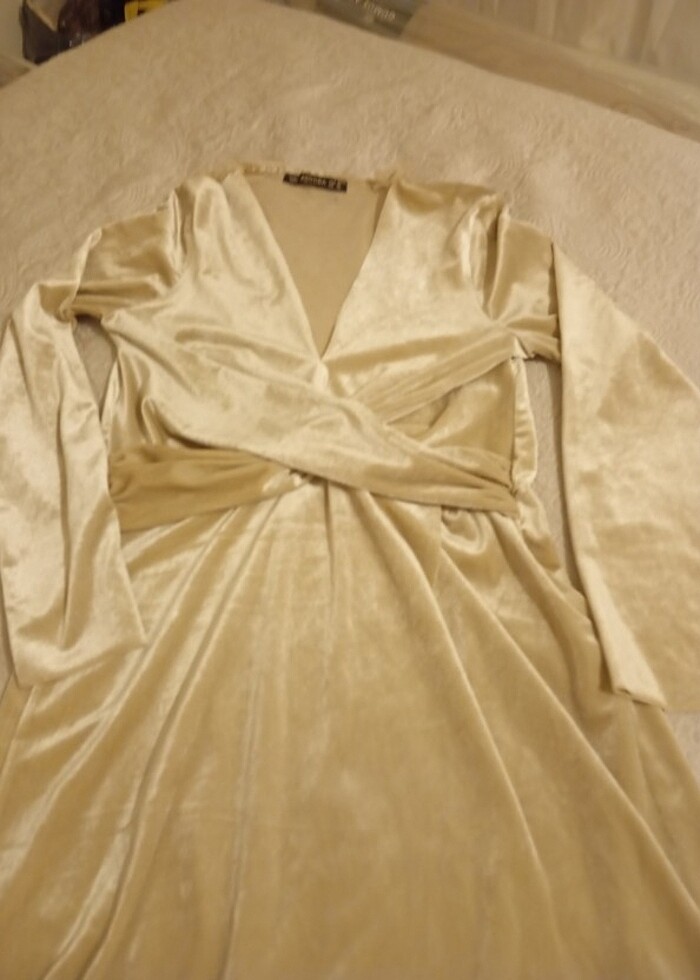 Kadife elbise - Görsel 3