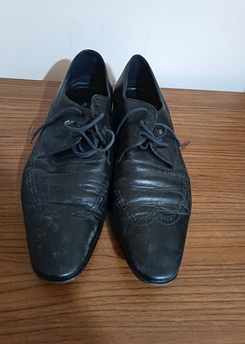 Erkek Siyah Kemerli Klasik Deri Ayakkabı - Görsel 2
