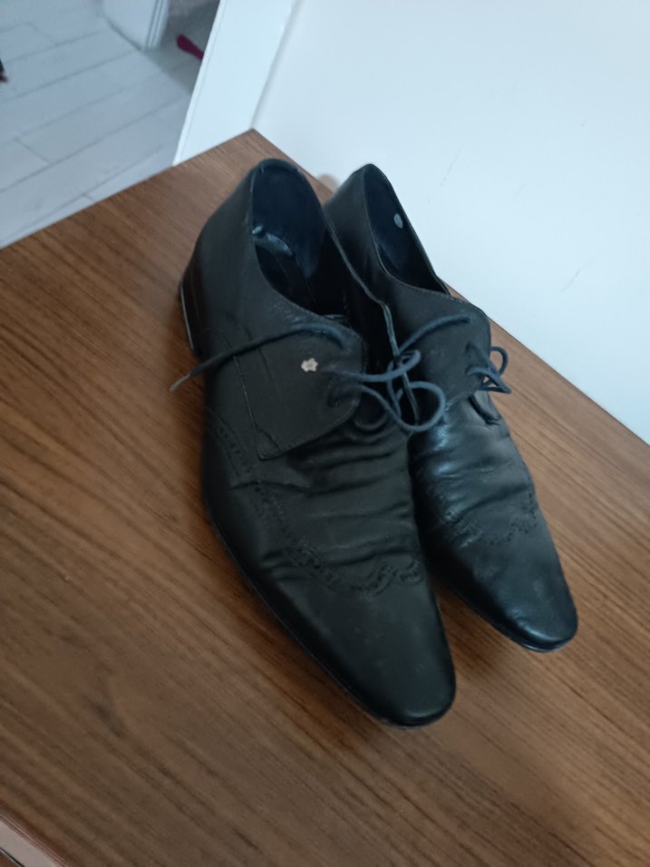 Erkek Siyah Kemerli Klasik Deri Ayakkabı - Görsel 4