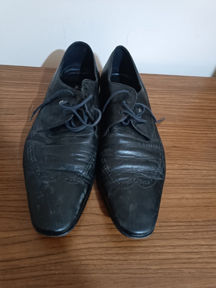 Erkek Siyah Kemerli Klasik Deri Ayakkabı - Görsel 2