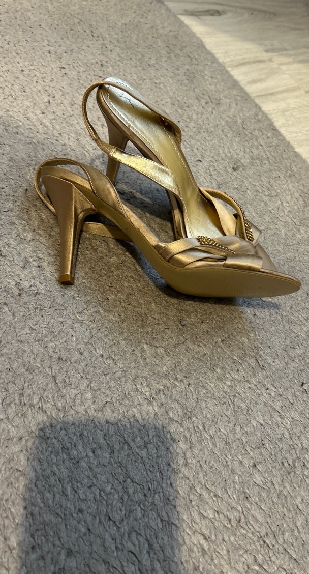 Altın Renkli Kadın Stiletto Abiye Ayakkabı - Görsel 2