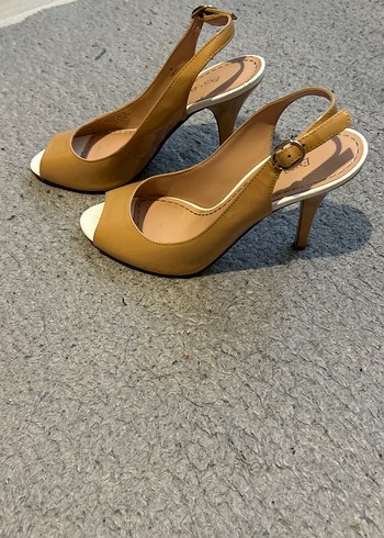 Bej Rugan Stiletto Topuklu Kadın Ayakkabı - Görsel 3