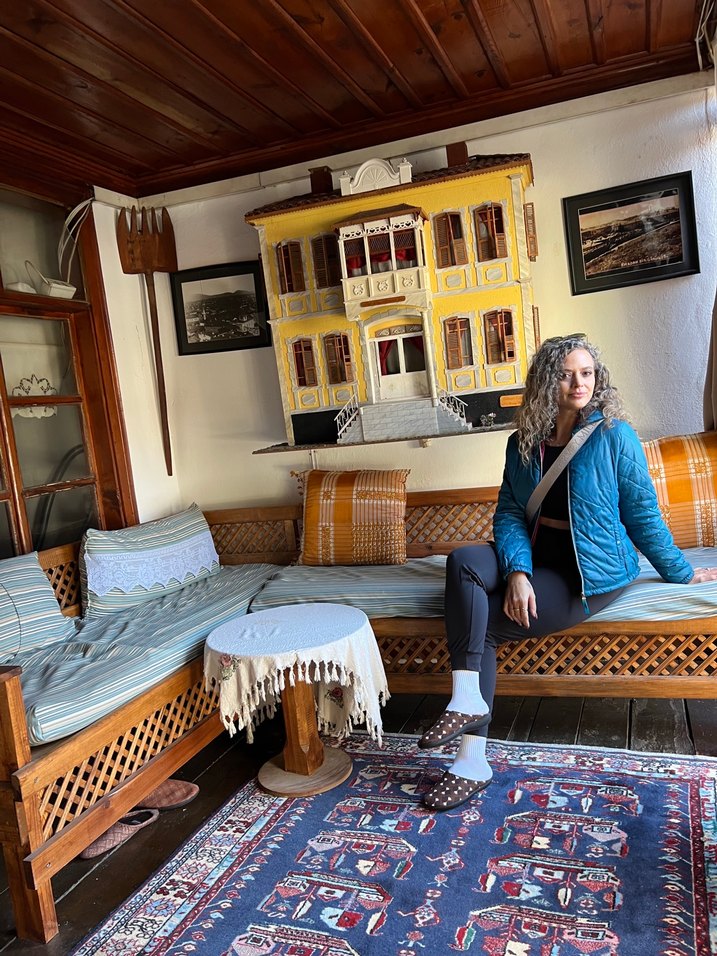 Mavi  Puf Detaylı  Uzun Kollu mont - Görsel 4