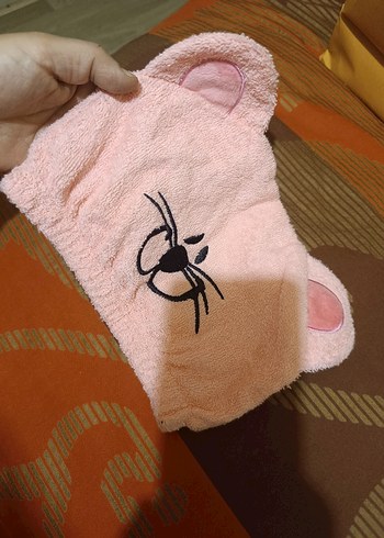 Pembe Kedi Desenli Yumuşak Havlu - Görsel 3