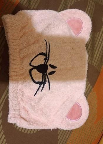 Pembe Kedi Desenli Yumuşak Havlu - Görsel 5