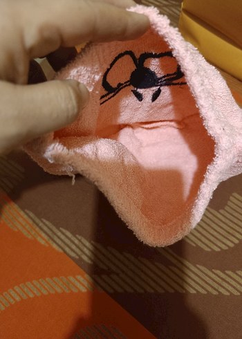 Pembe Kedi Desenli Yumuşak Havlu - Görsel 4