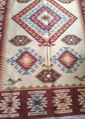 Çok Renkli Desenli Geleneksel Kilim - Görsel 4