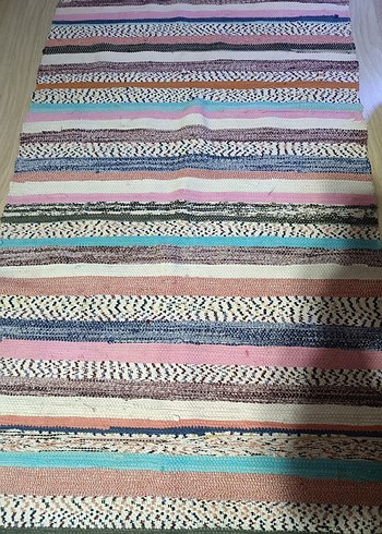 Çizgili Bohem Çok Renkli Halı - Görsel 6