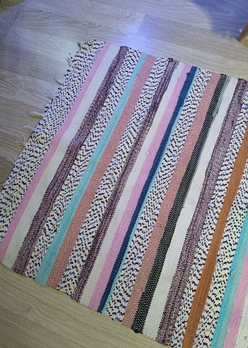 Çizgili Bohem Çok Renkli Halı - Görsel 5