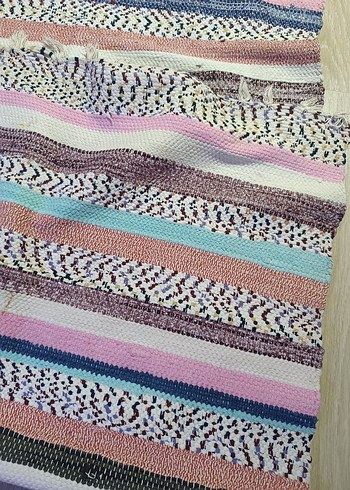 Çizgili Bohem Çok Renkli Halı - Görsel 3