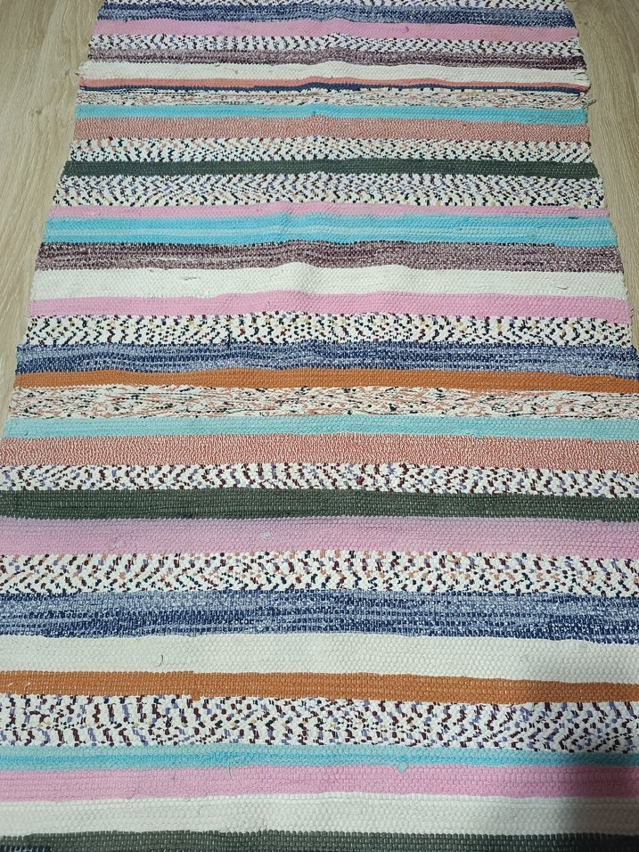 Çizgili Bohem Çok Renkli Halı - Görsel 2