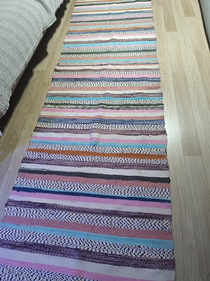 Çizgili Bohem Çok Renkli Halı - Görsel 4