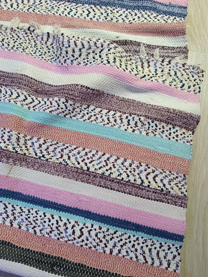 Çizgili Bohem Çok Renkli Halı - Görsel 3