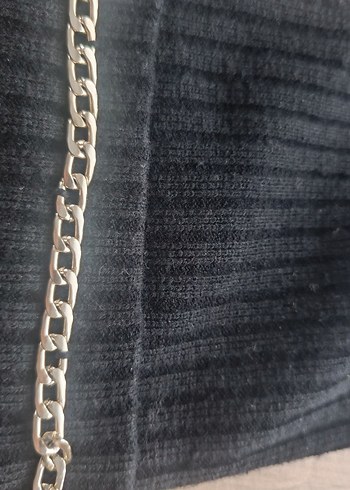 Zincir Detaylı Siyah Kadın Bere - Görsel 2
