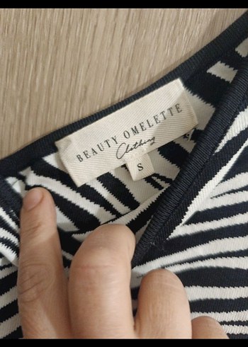 Zebra Desenli Tek Omuz Midi Elbise - Görsel 5