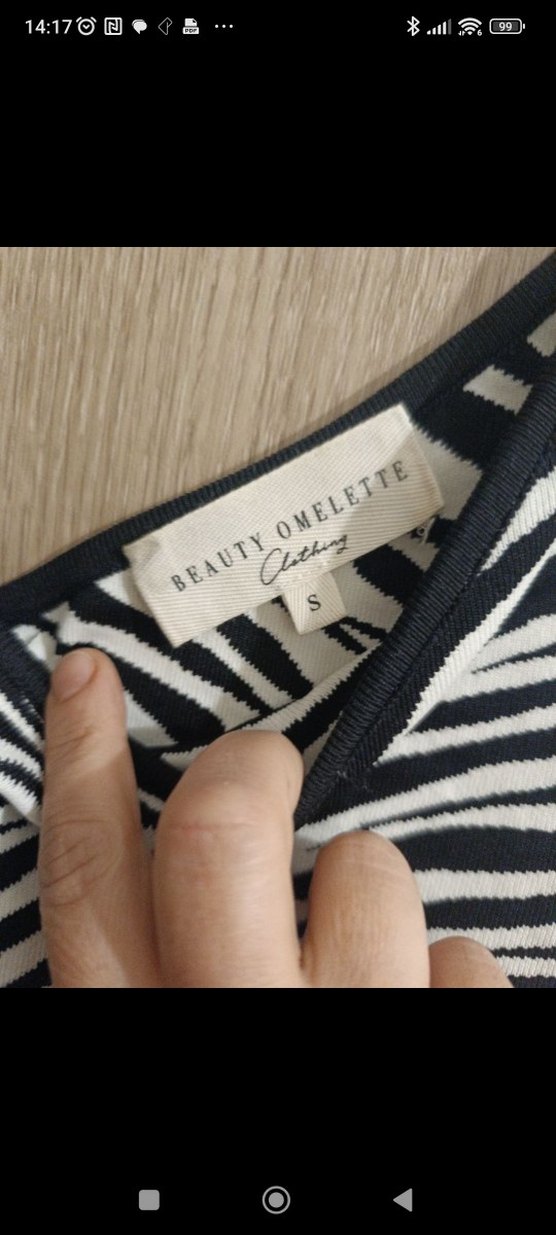 Zebra Desenli Tek Omuz Midi Elbise - Görsel 5