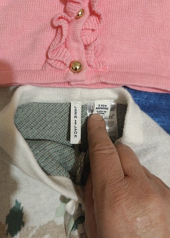 Pembe Örgü Uzun Kollu Bebek Kız Takımı - Görsel 4