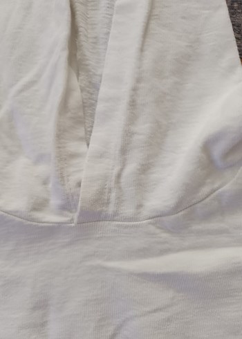 Beyaz Kapüşonlu Uzun Kollu Sweatshirt - Görsel 4