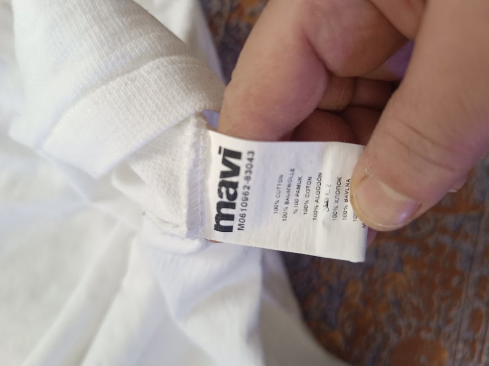 Beyaz Kapüşonlu Uzun Kollu Sweatshirt - Görsel 2