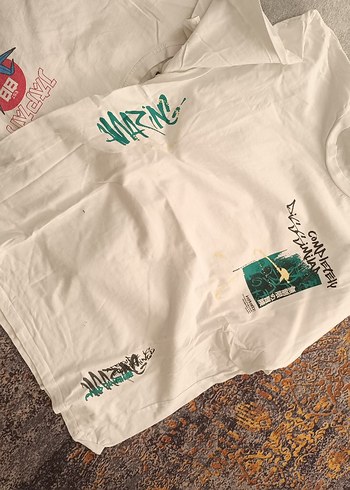 erkek Baskılı Pamuklu Tişört - Görsel 2