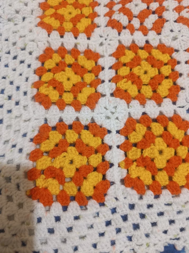 Renkli Nakışlı Örgü Battaniye - Görsel 5